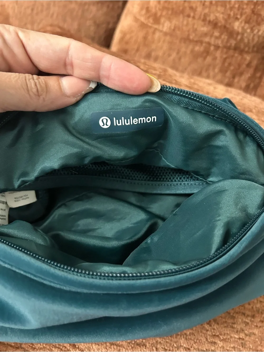 lululemon athletica Teal Velvet makeup Pouch